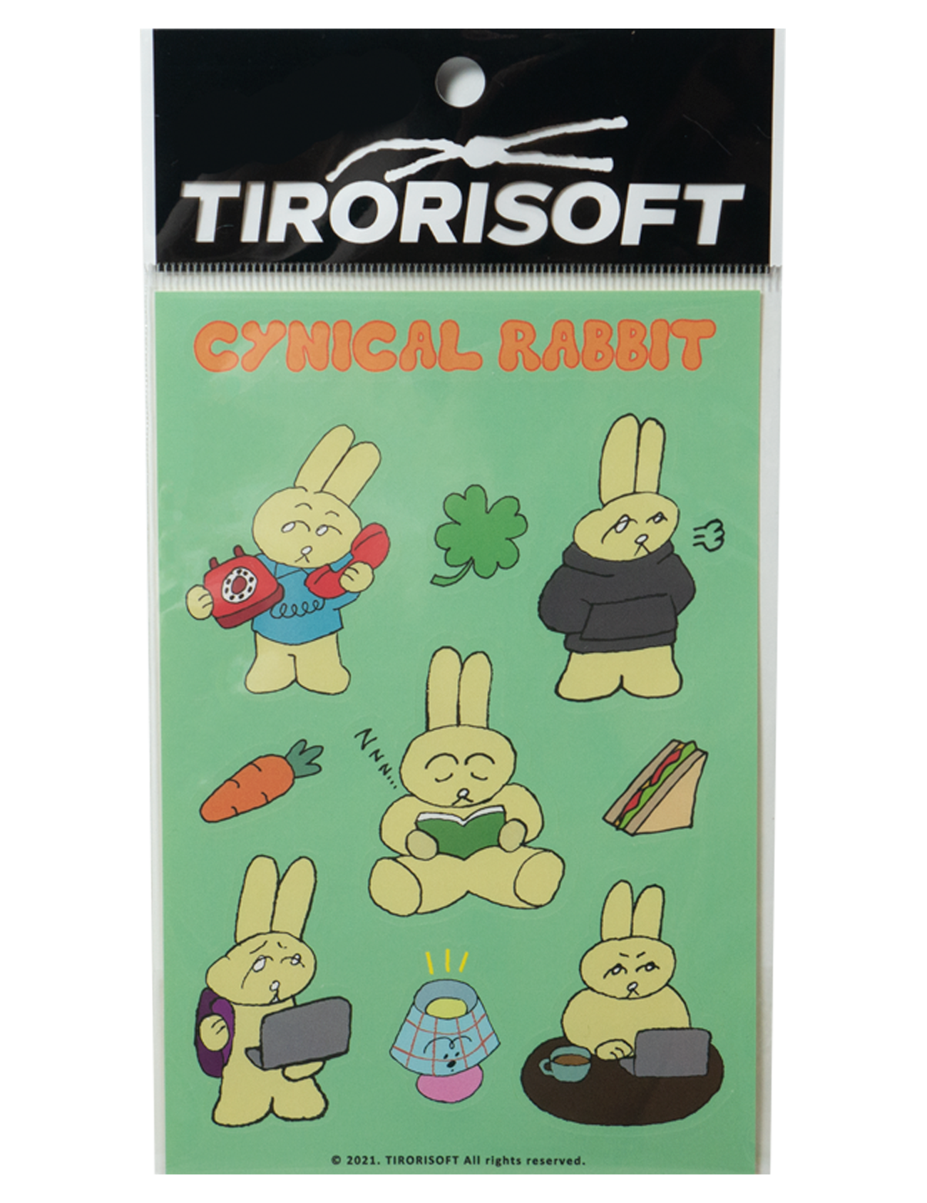cynical rabbit (sticker)